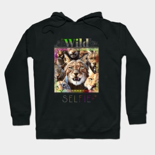 Lynx Cat Wild Nature Funny Happy Humor Photo Selfie Hoodie